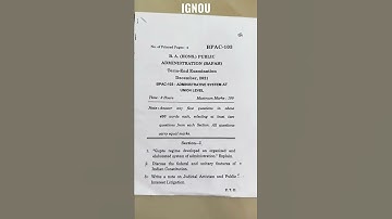 IGNOU BPAC 103 QUESTION PAPER IN ENGLISH 2022