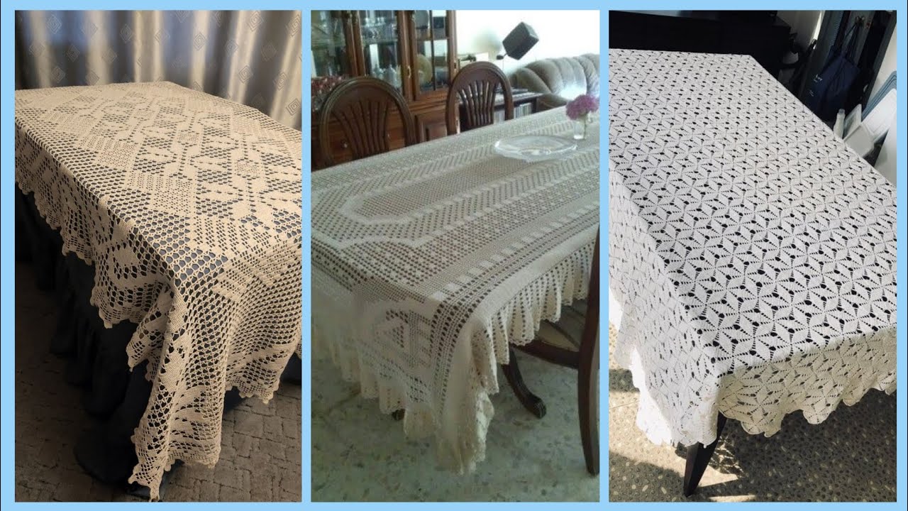 100 Rectangular Crochet table cloth pattern ideas #crochet #diy # ...