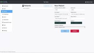 How to create a new patient on MyCare Admin Portal screenshot 1