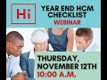 Year End Checklist Nov 12