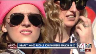 Nearly 10,000 people join women's march in KC