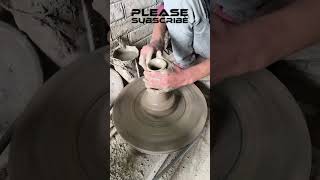 Handmade Flower Pot on Wheel | Pottery By Prashant | #viral #shorts #artist #art #clay #artandcraft
