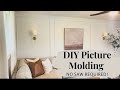 Diy easy picture molding  transform your plain walls no saw required 