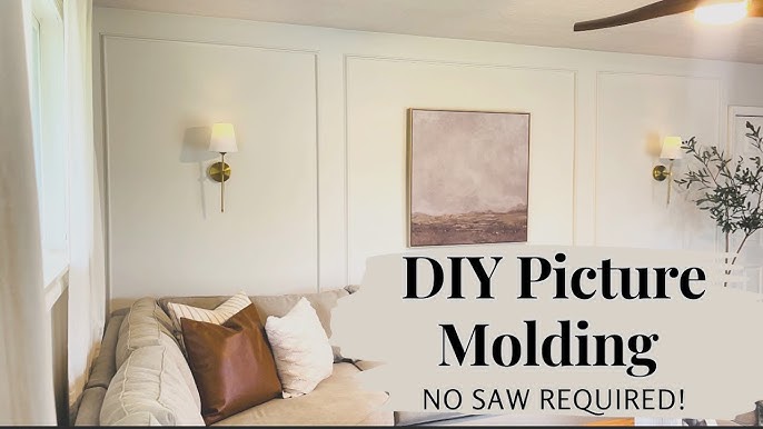 picture frame moulding living room dining room DIY - See (Anna) Jane.