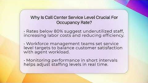 Why Is Call Center Service Level Crucial For Occupancy Rate? - Call Center Pro Strategies