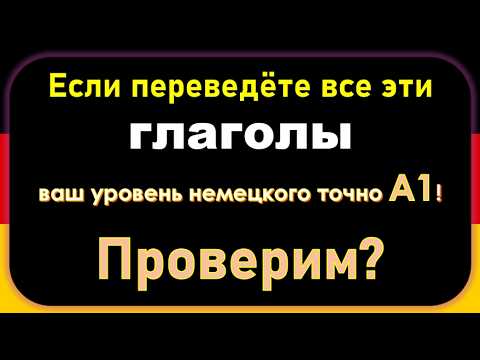 Сможешь перевести эти 100 глаголов? Проверь, готов ли ты к экзамену по немецкому! ( А1)