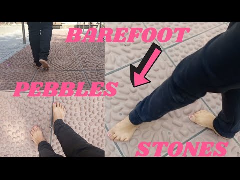 WALKING BAREFOOT on PEBBLES STONE | Kind of REFLEXOLOGY