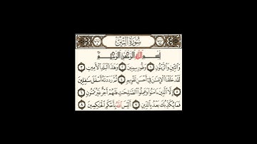 سورة التين بقراءة أبي جعفر المدني بصوت المقرئ فضيلة الشيخ د.أحمد عبد الرحمن الخجا الدمشقي الشافعي.