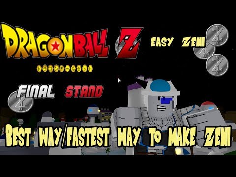 How To Make Alot Of Zeni Easy Dragon Ball Z Final Stand Roblox Youtube - how to level up fast in dragonball z final stands roblox youtube