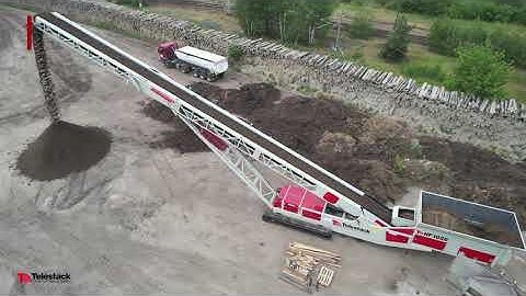 HF 1028 Mobile Hopper feeder stockpiling aggregates