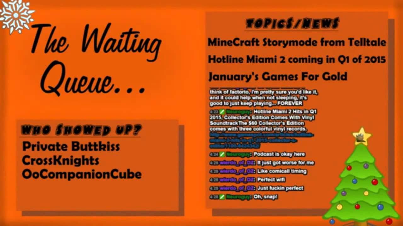 The Waiting Queue Podcast #65 (12/22/2014)  A Waiting Queue Christmas With Buttkiss 2: