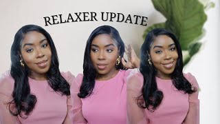 RELAXER UPDATE | Dark and Lovely at home Relaxer | Dena J