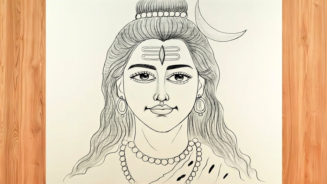 How To Draw Lord Shiva | Easy Drawing of Lord Lord Mahadev | Step By ...