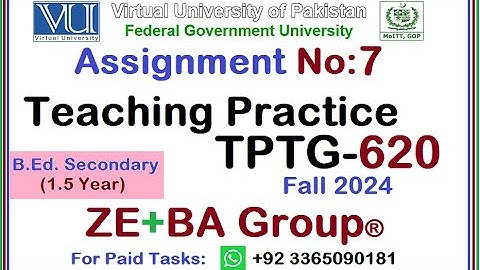TPTG620 Assignment 7 Solution Fall 2024 By ZE+BA Group || TPTG620 Assignment 7 Fall 2024