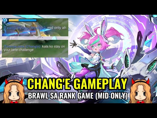 Chang'e Gameplay - Mid Only Rotation Only | Brawl sa Rank Game class=