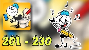Troll Master - DOP - Draw One Part - Stickman Puzzle - All Levels 201 - 230 - Gameplay - Walkthrough