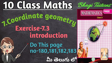 10th class maths in telugu||Chapter-7 coordinate geometry||Exercise-7.3 introduction