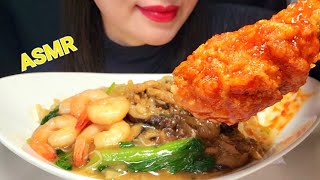 유산슬 덮밥먹방 매콤한 양념치킨도 함께~♡ ASMR MUKBANG YUSANSEUL RICE BOWL SPICY CHICKEN