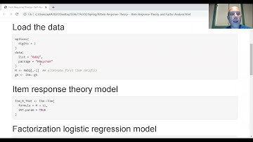 Item Response Theory - Item Response Theory and Factor Analysis