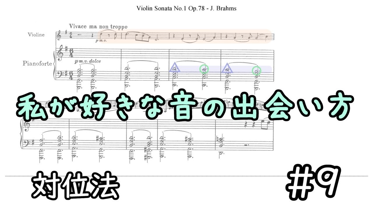 ブラームス - ヴァイオリンソナタ1番 Op.78 より第1楽章【私が好きな音