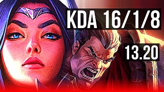 IRELIA vs DARIUS (TOP) | 16/1/8, Legendary, 6 solo kills, 800 games | KR Master | 13.20 IRELIA vs DARIUS (TOP) | 16/1/8, Legendary, 6 solo kills, 800 games | KR Master | 13.20
