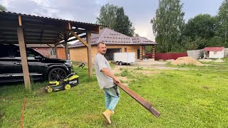 Усиливаем стены в новом доме. Наводим порядок на террасе. Стройка продолжается. Жизнь в деревне.