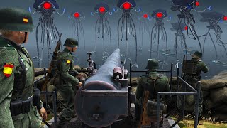GIANT ALIEN TRIPODS Invade D-DAY Omaha Beach... - Gates of Hell: War of the Worlds Mod