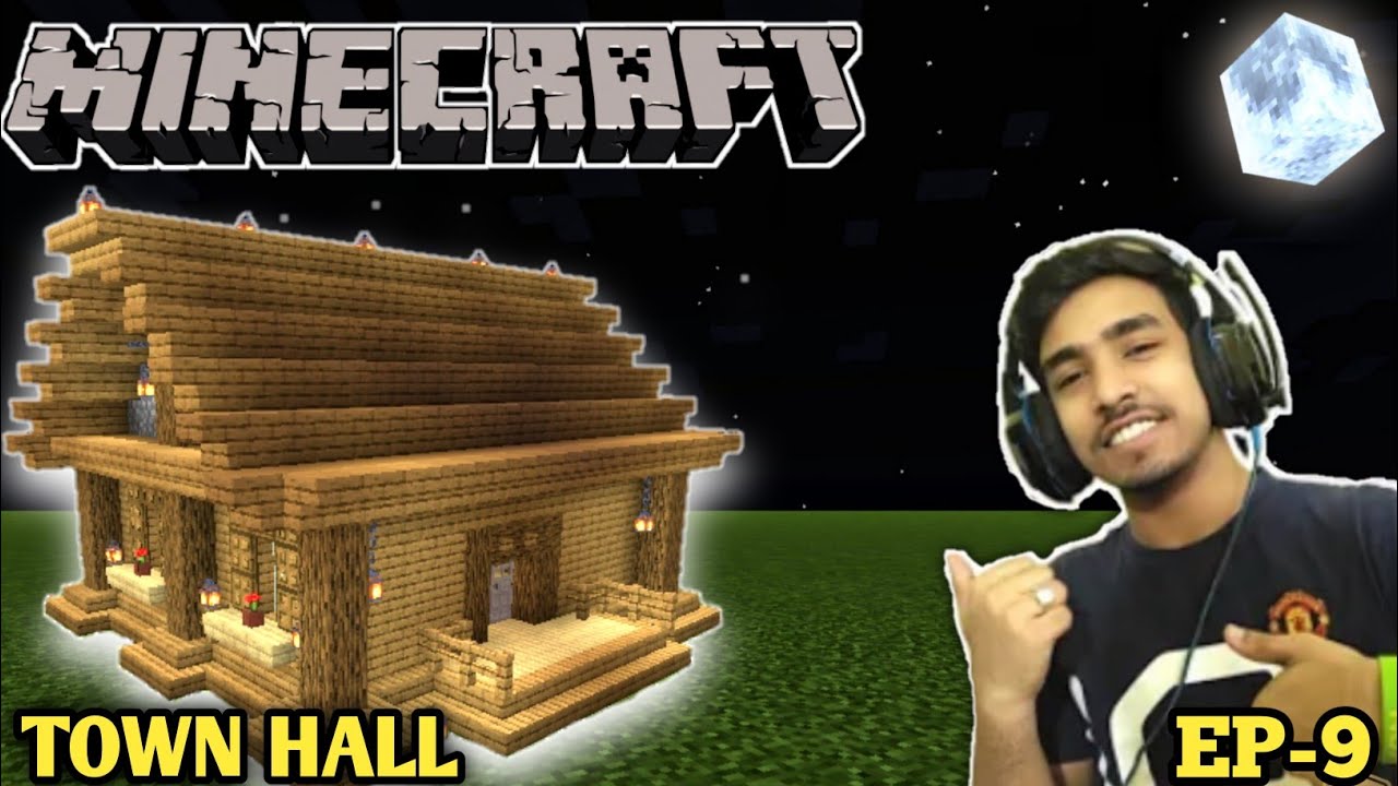 I MAKE A TOWN HALL FOR MY VILLAGERS IN MINECRAFT| MINECRAFT SURVIVEL ...