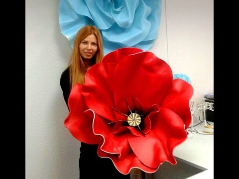 Мастер класс- большие цветы из изолона( фоамирана).ИДЕЯ на НОВЫЙ ГОД . Крым- YouTube