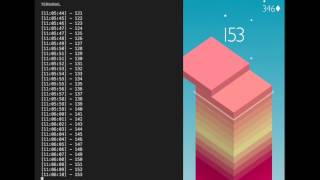Timelapse of automated script to play the game Stack for Android (2x speed) screenshot 3