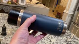 YETI Rambler 18 oz Bottle, Stainless Steel, Vacuum Insulated, with Hot Shot Cap, Seafoam Review