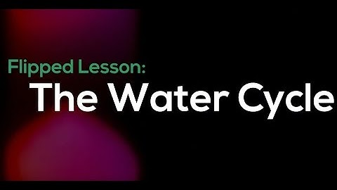 The Water Cycle: Flipped Classroom Lesson