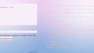 Understanding the IndexError: too many indices for array in 1D Numpy Arrays