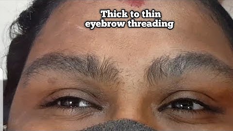 Thick to thin eyebrow threading tutorial step by step/ threading eyebrow /painless eyebrow threading