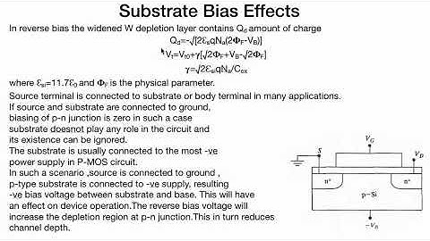 Substrate Bias Effect