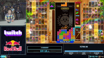 Tetris 99 by HardDrop in 21:36 - GDQx 2019