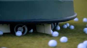Belrobotics Ball Picker collecting range balls - AMS Robotics