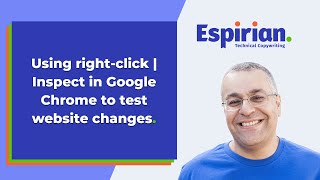 Using right-click | Inspect in Google Chrome to test changes on your website