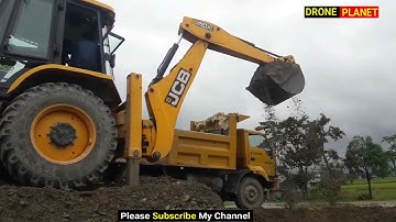 JCB Backhoe 3DX Loading On Tripper Dump In Mix Ballast - JCB VS Tripper Video Part II