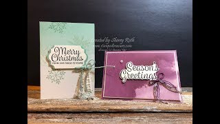 Quick and Easy Christmas Cards using Stampin' Up!'s Snowflake Sentiments Stamp Set