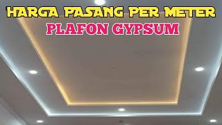 The latest price for installing gypsum ceilings per meter in 2023