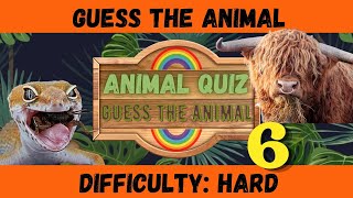 guess the animal quiz hard