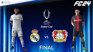 Real Madrid - Leverkusen ⚽️ UEFA Super Cup 2024 Realistic Match Sim FC 24 ft. Vini Jr, Bellingham