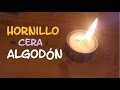 Hornillo de algodón y cera (para Vivac).  Supervivencia - Bushcraft