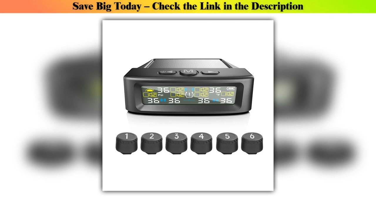 Review Tire pressure monitoring automatic safety alarm system solar tire temperature monitoring tru