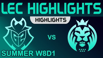 G2 vs MAD Highlights LEC Summer Season 2022 W8D1 G2 Esports vs MAD Lions by Onivia