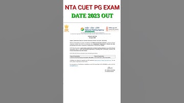 NTA CUET PG EXAM DATE 2023 | Keep Checking #NTA #CUET #PG #2023 #EXAM #2023 #Checking
