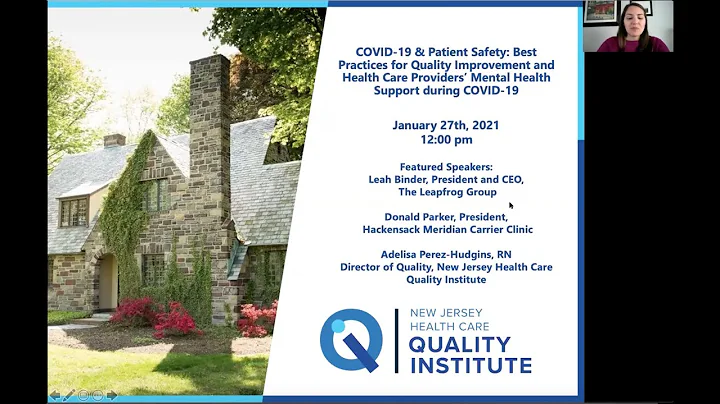 1 27 21 Best Practices for Quality Improvement & Health Care Providers' Mental Health Support