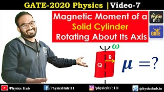 GATE Physics | Video-7 | Magnetic Moment of a Solid Cylinder Rotating About Its Axis | Physics Hub