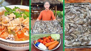 Cooking with Sros: Fresh Cuttlefish cooked for 2 Recipes, Mommy Chef, Tom Yum, Stir fry glass noodle by Cooking With Sros 19,378 views 10 days ago 10 minutes, 12 seconds